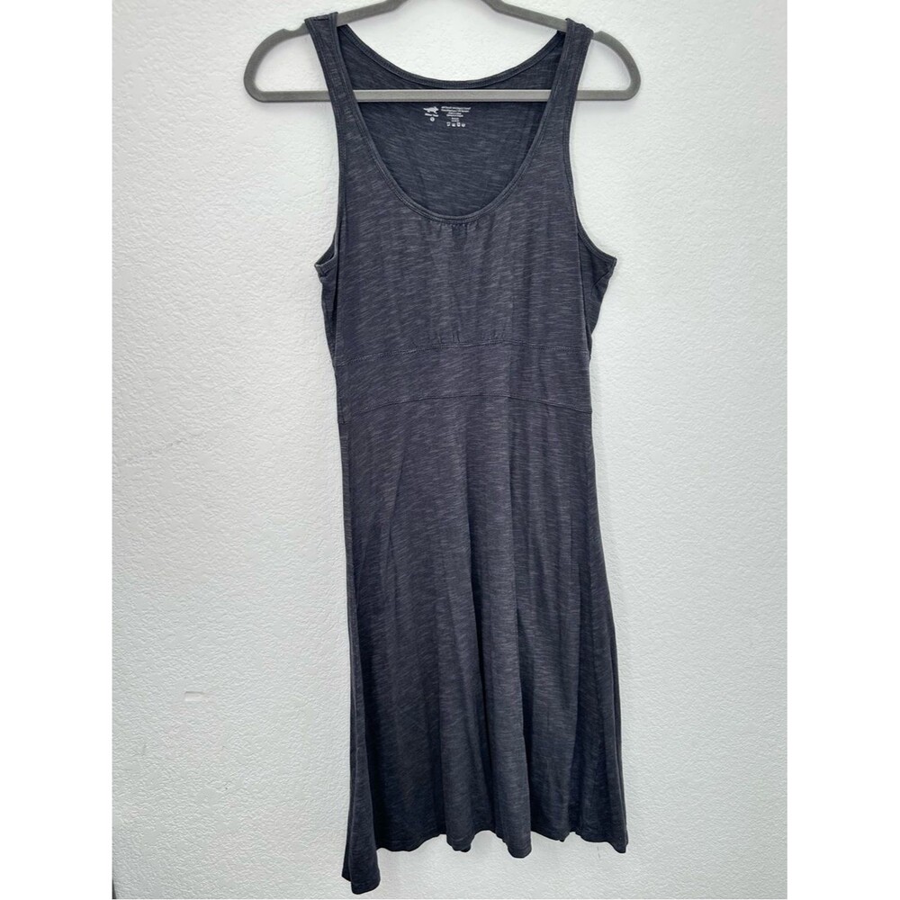 Horny Toad Tank Dress Tencel Organic Cotton Small Gray Sleeveless Midi Granola